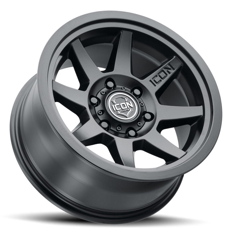 Rueda ICON Rebound 17x8.5 6x5.5 0 mm Offset 4.75 in BS 106.1 mm Diámetro interior Negro satinado