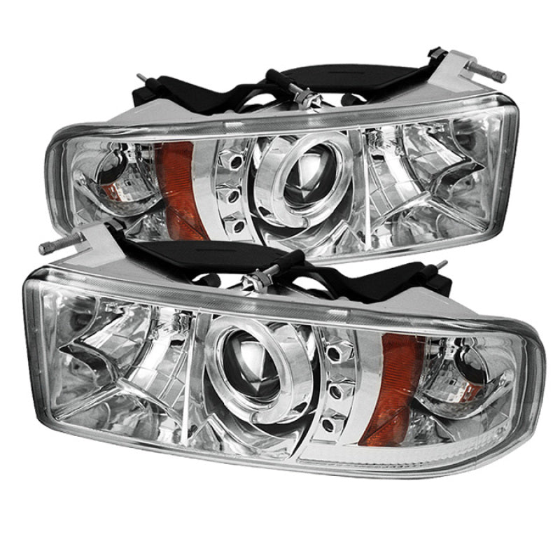 Faros delanteros de proyector Spyder Dodge Ram 1500 94-01 94-02 LED Halo LED Chrm PRO-YD-DR94-HL-AM-C