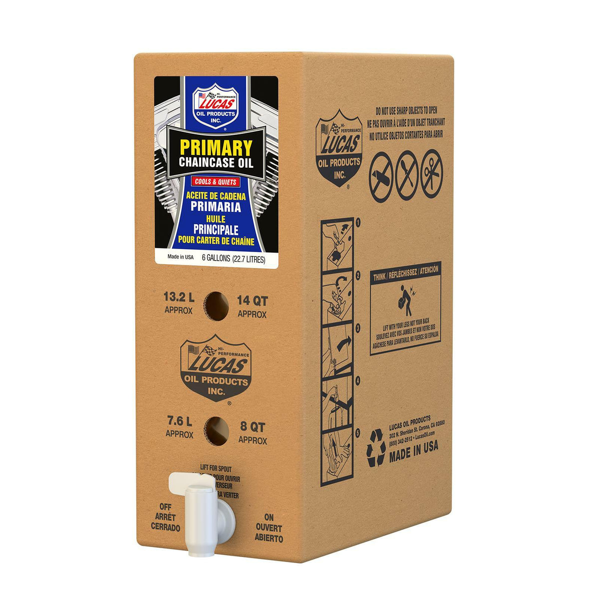 Lucas Primary V-Twin Chaincase OIL 6GAL BOX (18045)