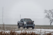 Cargar imagen en el visor de la galería, AVS 19-22 GMC Sierra 1500 Aeroskin Low Profile Hood Shield w/ Lights - Black