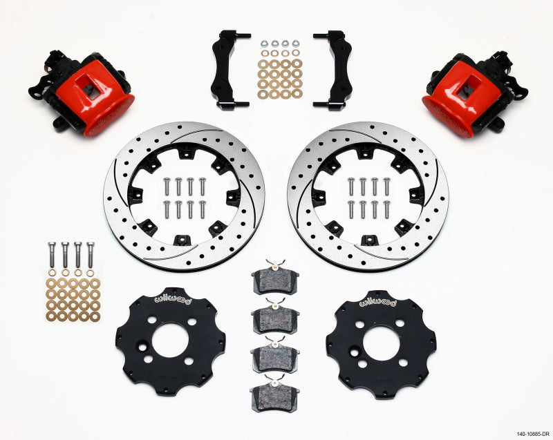 Wilwood Combination Parking Brake Rear Kit 11.75in Drilled Calipers — Fits 2007-2015 Mini Cooper