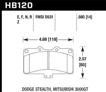 Cargar imagen en el visor de la galería, Hawk Mitsubishi 3000 GT VR4/ Dodge Stealth R/T 4WD Performance Ceramic Street Front Brake Pads