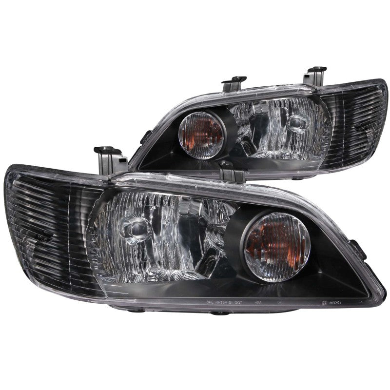 Faros delanteros de cristal ANZO 2002-2003 Mitsubishi Lancer negros
