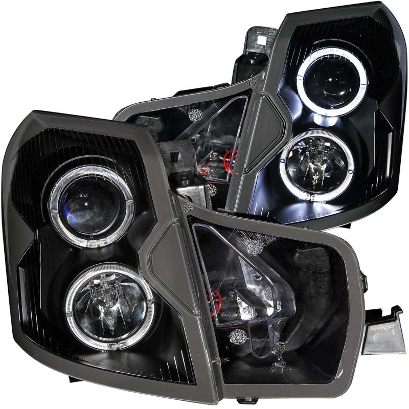 Faros delanteros con proyector ANZO 2003-2007 Cadillac Cts con Halo negro