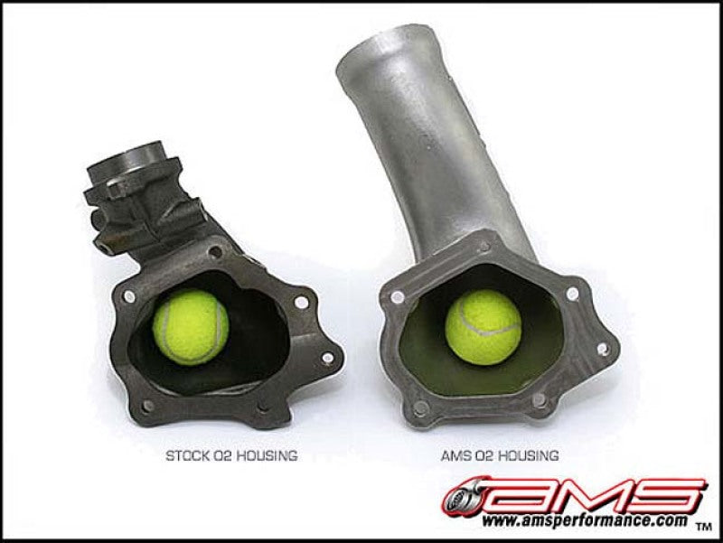 Tubo de bajada de boca ancha con tubo de salida del turbo para Mitsubishi EVO X 08-15 de AMS Performance