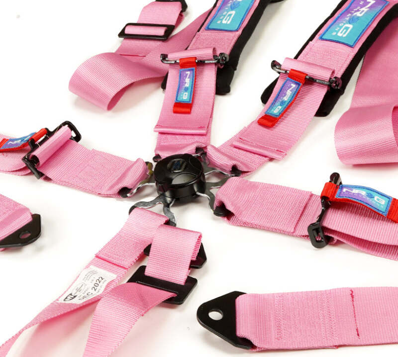 NRG 5-Point 3-Inch Racing Harness with Cam Lock — Pink