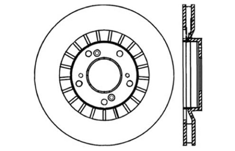 Rotor delantero izquierdo ranurado y perforado StopTech 00-09 S2000