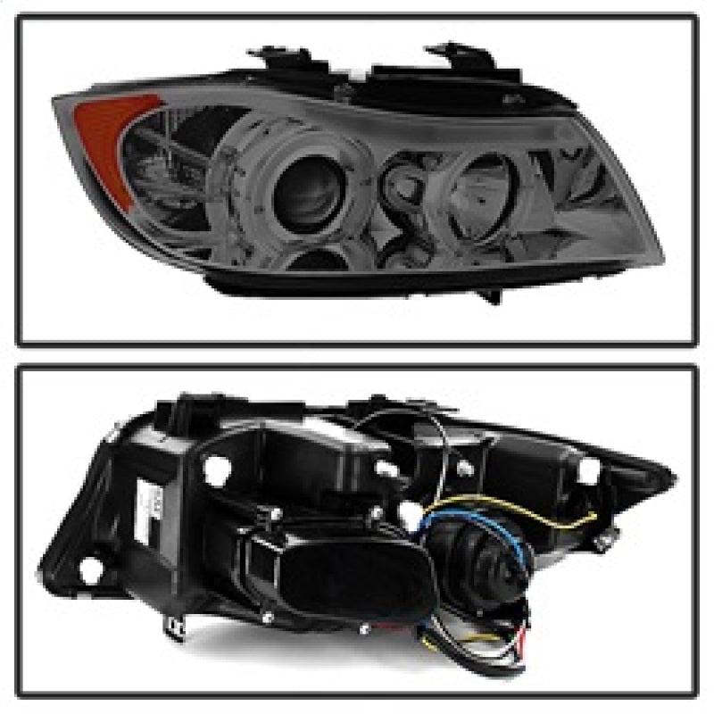 Bombilla reflectora LED de halo ámbar Spyder BMW E90 Serie 3 06-08 (4 puertas) Smke PRO-YD-BMWE9005-AM-S