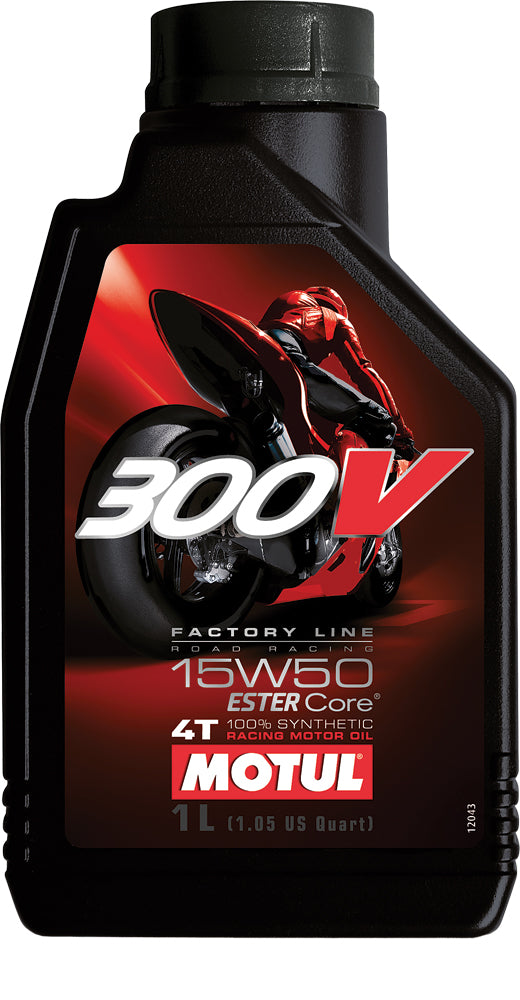 Motul 300V Competition Synthetic OIL 4T 15W50 1L 12/Case (104125)