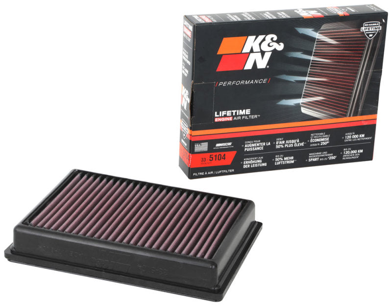 K&N 33-5104 Replacement Drop-In Air Filter — Fits 2019-2023 Ford Transit Connect
