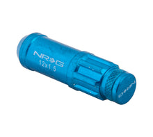 Cargar imagen en el visor de la galería, NRG 700 Series M12 X 1.5 Steel Lug Nut w/Dust Cap Cover Set 21 Pc w/Locks &amp; Lock Socket - Blue