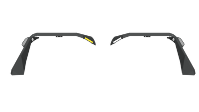 Road Armor Stealth Front Fender Flare w/Switchback LED DRL — Fits 2018-2020 Jeep Wrangler JL, Textured Black