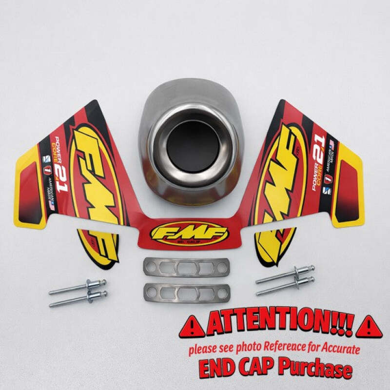 FMF Racing P-CORE 2.1 REPLACEMENT SLASH CUT S/S REAR CONE CAP-1.090 inch