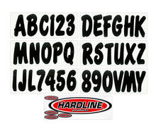 Cargar imagen en el visor de la galería, Hardline Boat Lettering Registration Kit 3 in. - 200 Black Solid