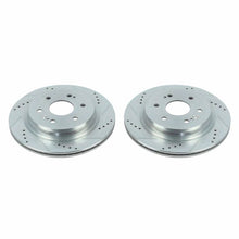 Cargar imagen en el visor de la galería, Power Stop 19-20 Chevrolet Silverado 1500 Rear Evolution Drilled &amp; Slotted Rotors - Pair