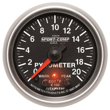 Cargar imagen en el visor de la galería, Autometer Elite 52.4mm 0-2000F Pyrometer Peak &amp; Warn w/ Electronic Control Gauge