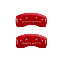 Cargar imagen en el visor de la galería, MGP 4 Caliper Covers Engraved Front &amp; Rear C5/Corvette Yellow finish black ch