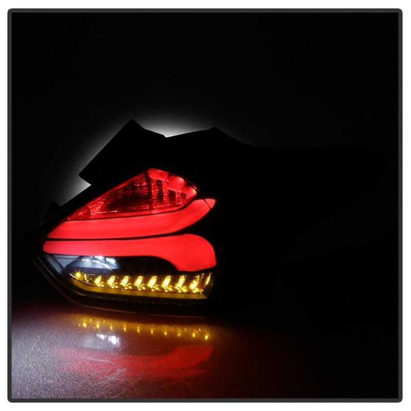 Spyder 15-17 Ford Focus Hatchback LED Tail Lights w/Indicator/Reverse - Black (ALT-YD-FF155D-LED-BK)