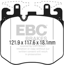 Cargar imagen en el visor de la galería, EBC 2015+ BMW 750 4.4L Twin Turbo (G12) Redstuff Front Brake Pads