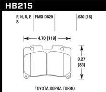 Cargar imagen en el visor de la galería, Hawk 93-98 Toyota Supra TT HPS 5.0 Street Front Brake Pads