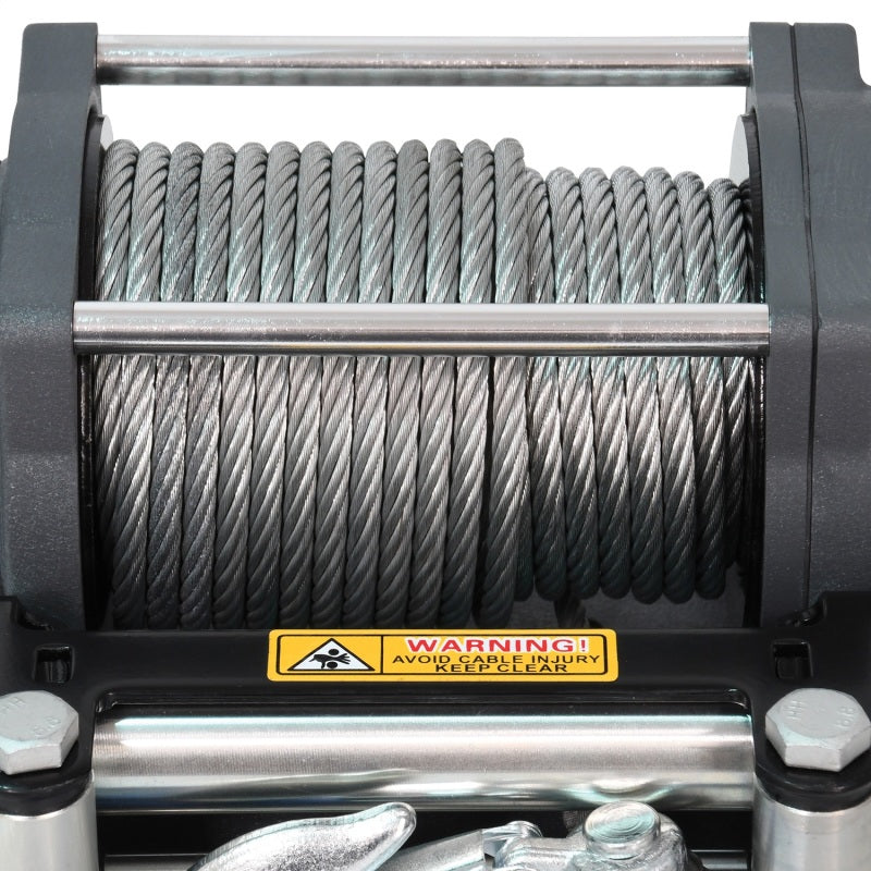 Cabrestante Terra 4500 de Superwinch, 4500 libras, 12 V CC, 15/64 pulgadas x 50 pies, cuerda de acero, gris arrugado