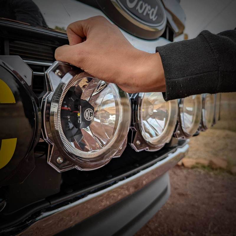 KC HiLiTES 6in. Gravity Pro6 LED Light Hard Cover - Clear (Single)