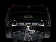 Load image into Gallery viewer, AWE MK8 Volkswagen Golf R 3in Track Edition Quad Exhaust - Chrome Silver Tips