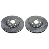 Power Stop 20-21 Chevrolet Corvette Front Evolution Drilled & Slotted Rotor - Pair