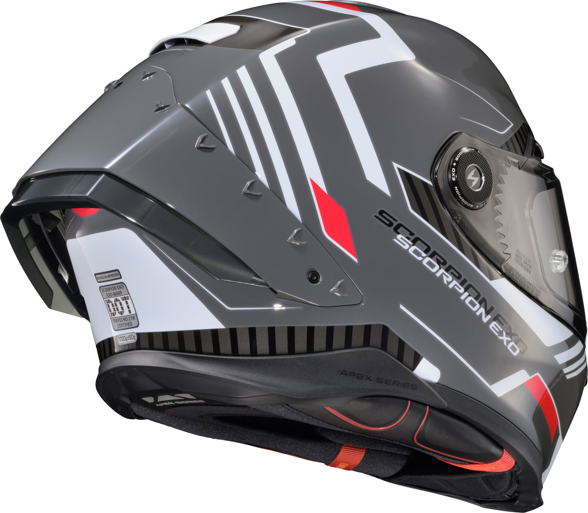 Scorpion EXO Apex EXO-Warp Full Face Helmet Atarax Grey/White SM (WAR-3603)