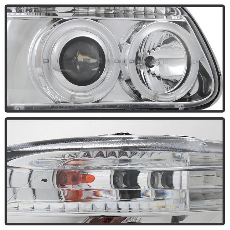 Faros delanteros de proyector Spyder Ford Explorer 95-01, LED Halo Chrm PRO-YD-FEXP95-HL-1PC-C