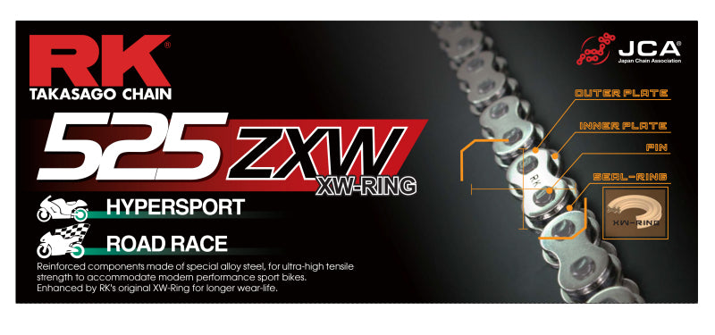 RK Chain 525ZXW-120 Drive Chain - Chrome