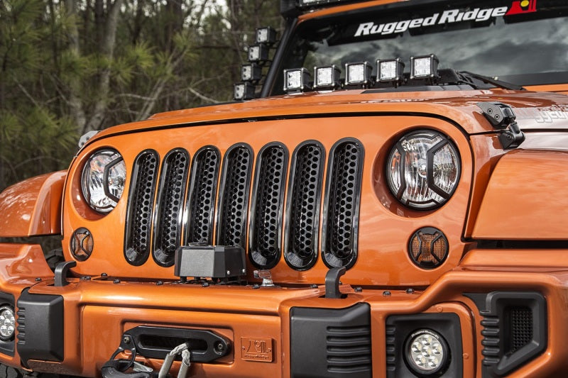 Rugged Ridge Grille Inserts Perforated 07-18 Jeep Wrangler