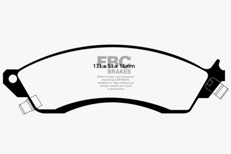 EBC 85-88 Chevrolet Camaro (3rd Gen) 2.8 (Performance Package) Greenstuff Front Brake Pads