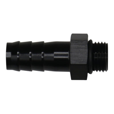 DeatschWerks 6AN ORB Male to 1/2in Triple Barb Fitting - Anodized Matte Black