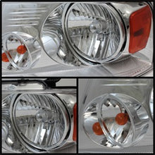 Cargar imagen en el visor de la galería, Xtune Ford F150 04-08 Amber Crystal Headlights Chrome HD-JH-FF15004-AM-C