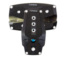 Cargar imagen en el visor de la galería, NRG Brushed Aluminum Sport Pedal A/T - Black w/Black Rubber Inserts