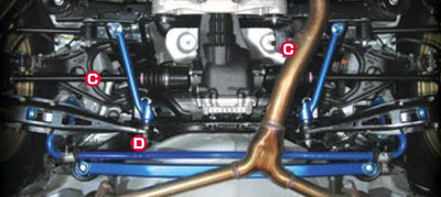 Cusco Power Brace Rear Member Side Chassis Brace — Fits 2008-2014 Subaru Impreza WRX STI
