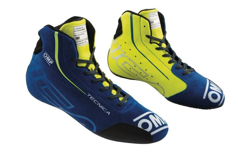 OMP TECNICA SHOES my2025 FIA 8856-2018 NAVY BLUE / CYAN SZ 43