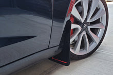 Cargar imagen en el visor de la galería, Rally Armor 17-22 Tesla Model 3 Black UR Mud Flap w/ White Logo