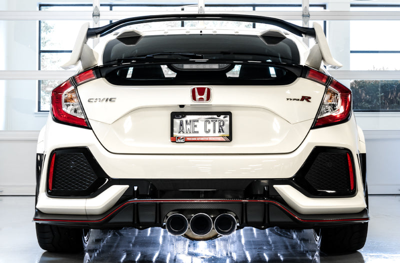 AWE Tuning 2017+ Honda Civic Type R Touring Edition Exhaust w/Front & Mid Pipes - Chrome Silver Tips