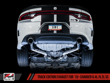 Cargar imagen en el visor de la galería, AWE Tuning 2015+ Dodge Charger 6.4L/6.2L Supercharged Track Edition Exhaust - Diamond Black Tips