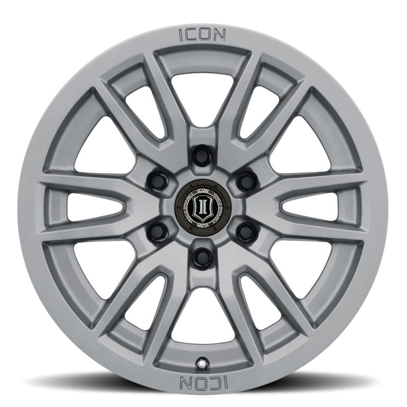 ICON Vector 6 17x8.5 6x5.5 0mm Offset 4.75in BS 106.1mm Bore Titanium Wheel