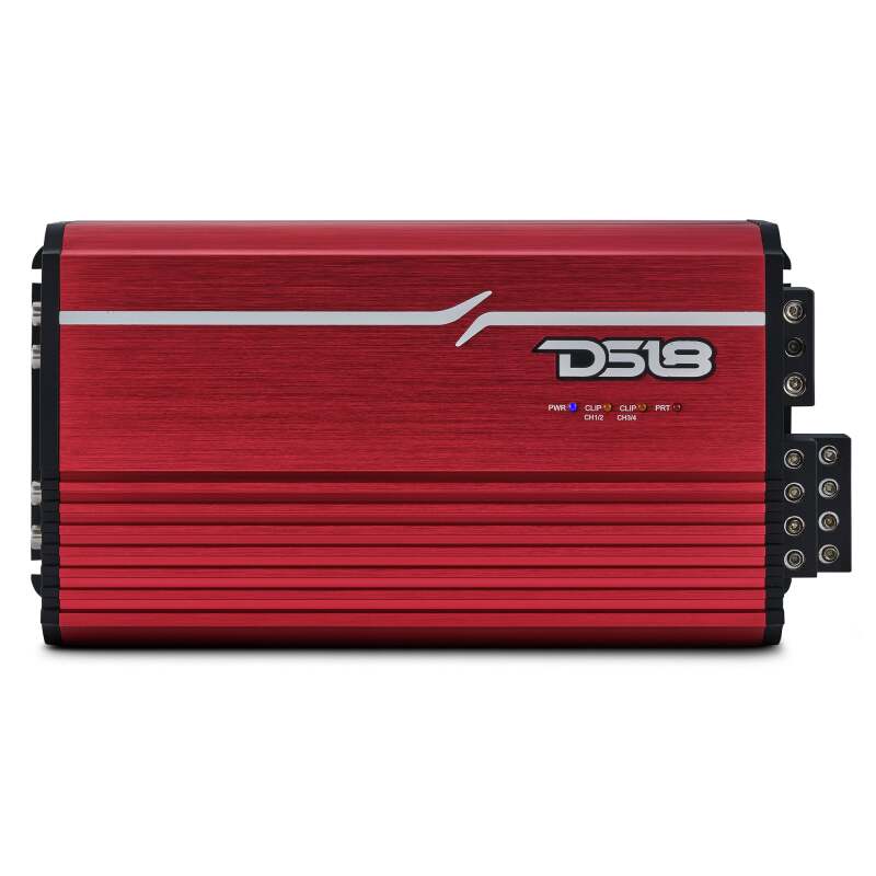 DS18 4-Channel Class-D Amp Stereo Full-Range 4 x 250 W RMS at4 ohm- Red (FRP-2.4K4/RD)