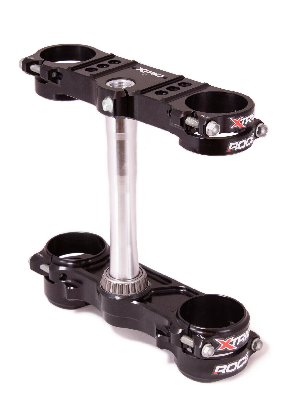 XTrig 2024 Triumph TF 250-X ROCS Tech Triple Clamp 22 mm. Offset M12 - Black