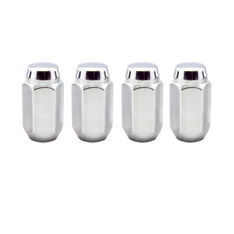 McGard Hex Lug Nut (Cone Seat) 9/16-18 x 1.75in. Chrome 4-Pack — Fits Dodge Ram 1500, Durango, Dakota