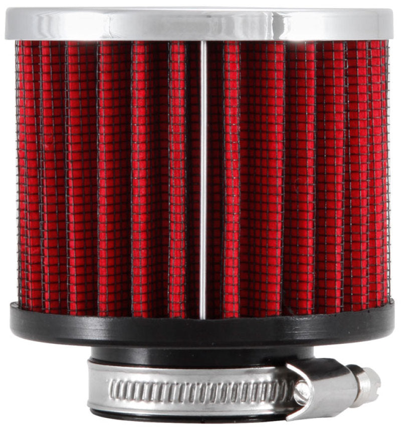 K&N 62-1440 Crankcase Vent Filter — 1.375in Flange ID x 3in OD x 2.5in H Chrome Top