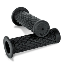 Load image into Gallery viewer, Burly Brand Rubber Diamondback Grips 1in - Black