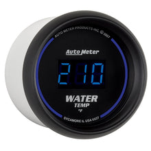 Cargar imagen en el visor de la galería, Autometer Cobalt Digital 52.4mm Black 0-300 deg F Water Temperature Gauge