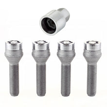 Cargar imagen en el visor de la galería, McGard Wheel Lock Bolt Set - 4pk. (Cone Seat) M12X1.5 / 17mm Hex / 40.5mm Shank Length - Chrome