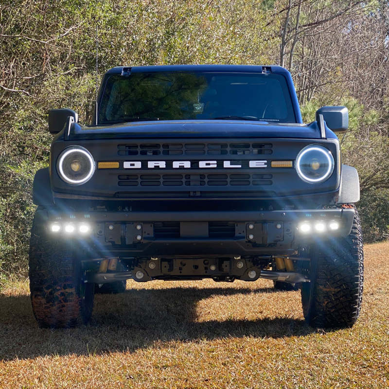 Kit de luces antiniebla LED triples ORACLE Lighting 21-22 Ford Bronco para parachoques de acero - Blanco VER GARANTÍA